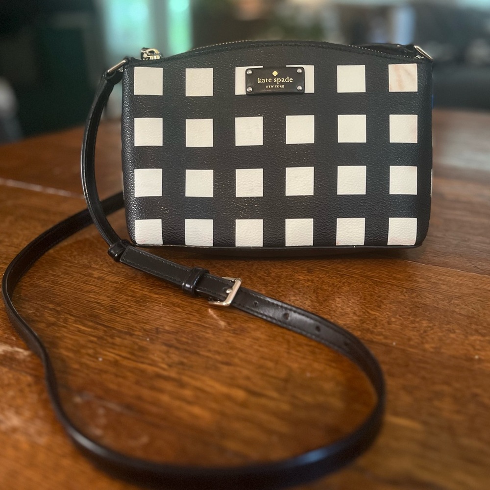 Kate Spade Millie Grove Street Crossbody - Black and White